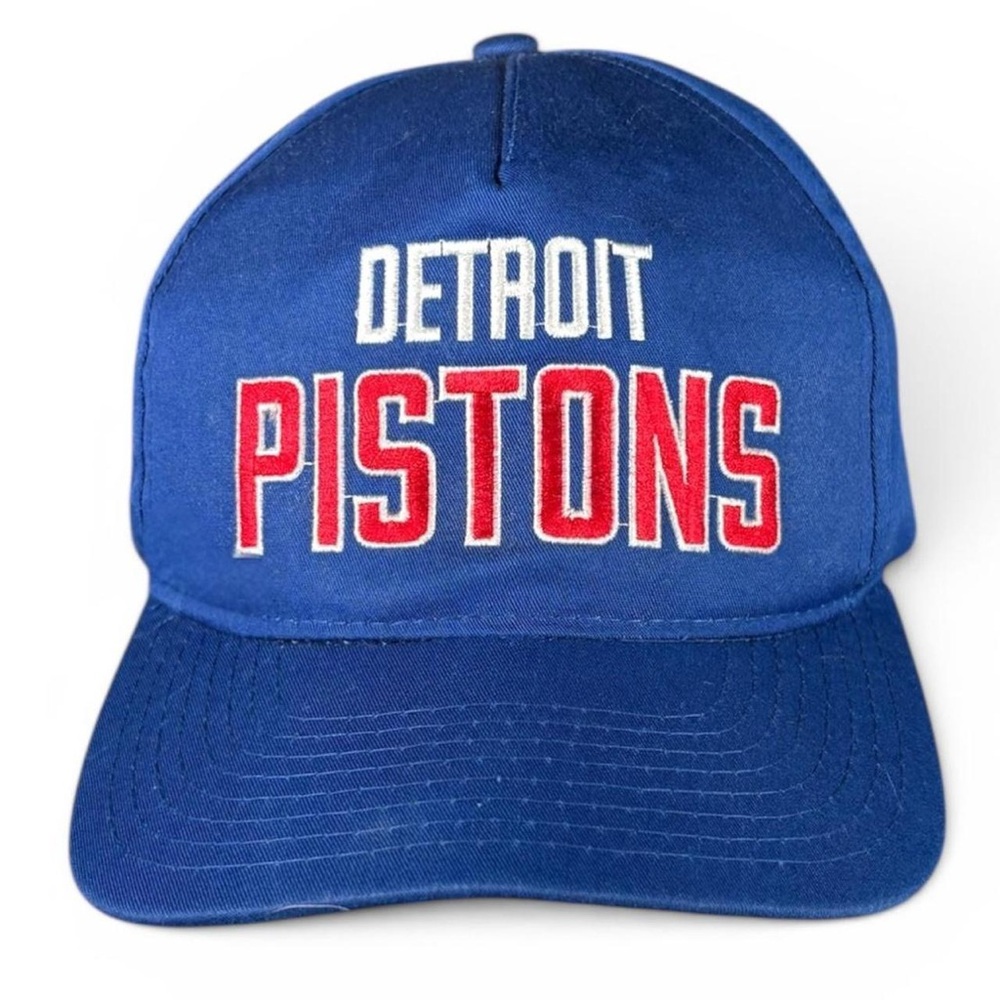 Vintage Detroit Pistons Arch Spellout Starter Ted Fletcher NBA Snap Back Hat